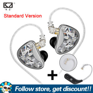 KZ AS24 Metal Wired Headphones Add KZ AZ09 HD Module C Pin Bluetooth 5.4 Dual Channel Monitor Cable Tunable Version/Standard Version 24BA Units HiFi Earphone Sport Music Headset Noise Cancelling Monitor Earbuds Portable Cable-removable Design Earplugs