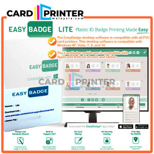 LIFE TIME LINCENSE KEY EASYBADGE SOFTWARE DESIGN CREATE EDIT FREE DATABASE PRINTING ID CARD PRINTER - LITE VERSION