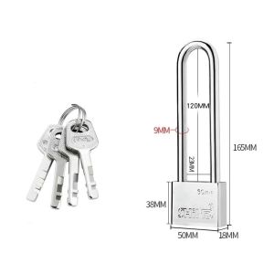 1PCS 50MM Extended Long Nose Padlock Long Beam Household Bedroom Waterproof Lock Cabinet Door