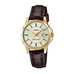 CASIO - CASIO LTP-V004GL-9A - WOMEN - Coklat - Kulit - Jam dunia JD17ST # Jam Tangan Wanita Cewek Anti Air Digital Analog + CASIO LTP V004GL 9A LTP-V004GL V 004 GL LTPV004 LTP-V004 LTPV004GL LTP-004 V004 $ WR0 STK KC7
