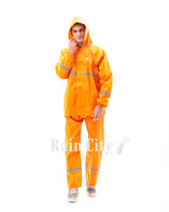 Rain City Jas Hujan Pria Setelan Light Project 69151 Orange