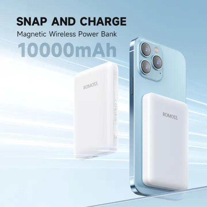 Romoss 5000mAh Power Bank 15W Wireless magsafe PowerBank WSC05 PD18W Wired Type C Fast Charging Powerbank Magnetic Wireless Charging
