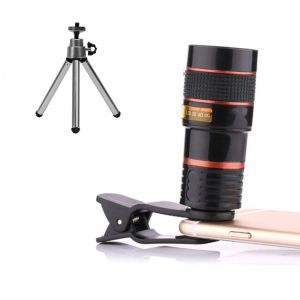 Ống kính Lens Zoom 8X cho điện thoại Tặng chân đế 3 chân MINI