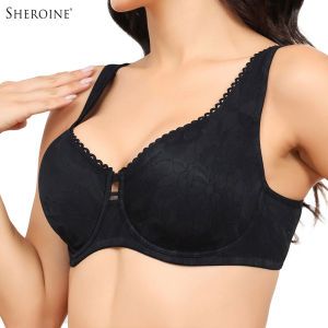 Sheroine Plus Size Underwire Bra with Comfortable Floral Lace & Wide Straps Non-padded Full Coverage Minimizer and High Support2026
