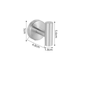 2Pcs Towel Hook Wall Hanging Hooks 304 Stainless Steel Gold Clothes Robe Hook Adhesive Key Towel Holder for Bathroom