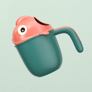 HamshMoc Cute Cartoon Children Shampoo Cup Shower Spoon Water Ladle Children Bathing Toy Thickened with Lid Bath Water Scoop for Newborn Baby Safety Care Household