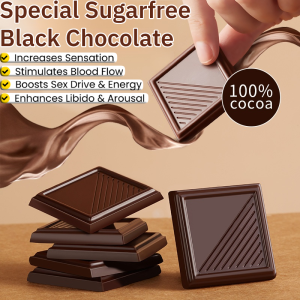 Special Sugarfree Black Chocolate Russian Flavor Pure Cocoa Butter Chocolate Snack Leisure Food 无蔗糖情侣巧克力