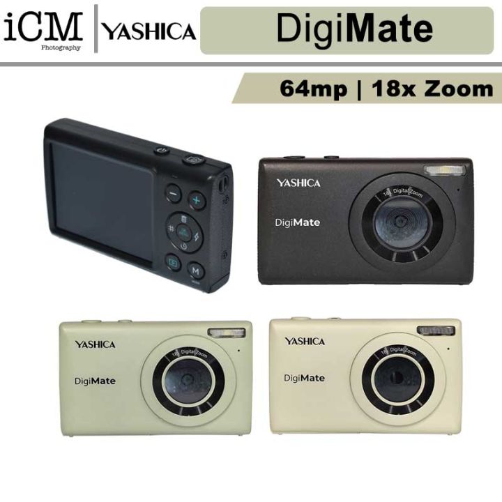 YASHICA DigiMate 64mp Compact Digital Camera 18x Zoom/ 4k Digital Camera
