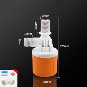 SIDSI Automatic Water Level Control Automatic Float Valve 1/2" 3/4" 1" Automatic Water Replenishment Water Level Control Switch Valve Float Ball Durable Water Inlet Valve Installed Inside Tower Tank