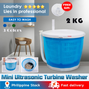 💥Dream Best🔥 2-in-1 Mini Washing Machine and Spin Dryer - Holds up to 2 kg - Portable Hand Cranked Non-Electric Top Washer/Dryer for Camping Caravans