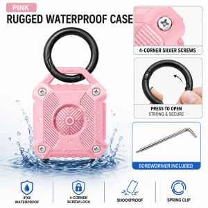 Móc khóa giữ bằng da AirTag Hộp đựng AirTag bảo vệ toàn diện bằng tay có vòng chìa khóa Vỏ theo dõi bền nhỏ gọn cho chìa khóa hành lý ba lô và túi xách