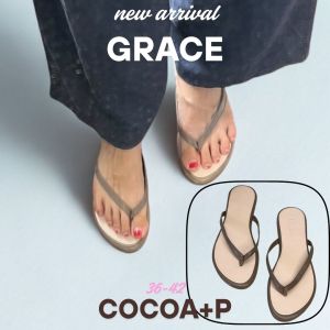 (ส่งเร็วพิเศษ)Grace รุ่น(GF-039)แตะหนีบall season (สีทูโทน)ซับ 8 มิล รองเท้าแฟชั่น มินิมอลพื้นนุ่ม แตะสีสวยจัดจ้าน