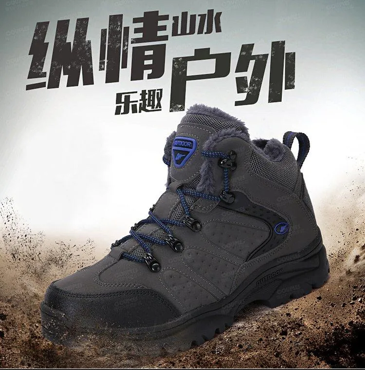 SUPERLI 2023 Men Hiking Shoes Waterproof Leather Shoes Climbing