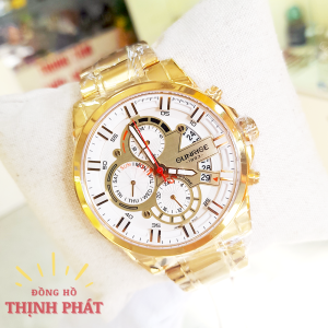 [Chính Hãng Fullbox] Đồng Hồ Nam SUNRISE 1270SA Gold Case 44mm 6 Kim Kính Sapphire Chống Nước - Bảo Hành 2 Năm
