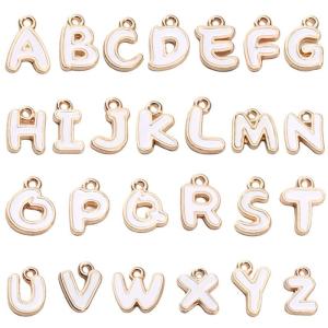 Durable Alloy Alphabets Charms With Drip Oil Coating Customizable Uniquely Shaped Beads For Necklace Bracelets Crafts