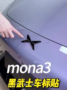 Kail For XPENG MONA M03 Glossy Black Covered Car Logo Zinc Alloy Material Personalized Blackening Modification Accessories M1Y4T