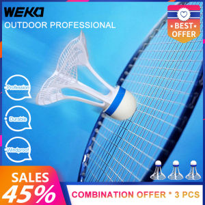 WEKO 3PCS Windproof Shuttlecocks Outdoor Stable Striking High-grade nylon PP ball head Sturdy and durable Unrestricted field use White/Yellow/Orange 8*7cm