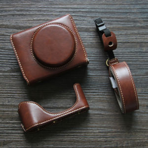 【NEW F】luxury handwork Camera PU leather Bag Body BOX Case For canon G7X2 G7X3 G7X ii iii Protective sleeve handle shell