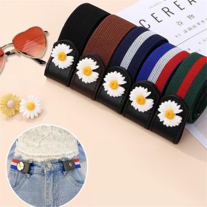 Fashion Green Life COD H-#106 Jeans Traceless Elastic Invisible Belt Ladies Ins-Style Spring Daisy Normal Decorated Accessory