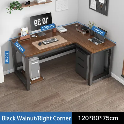 STON Corner Table Komputer Table L-shaped Work Desk Study Writing Table Meja Belajar Murah Modern Gaming Table Office Meja 办公桌