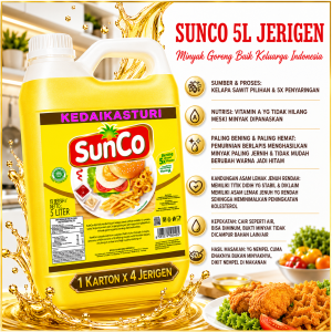 Sunco 5 Liter Minyak Goreng - 1 Jerigen
