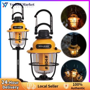 Waterproof LED Tent Lamp with Stepless Dimming for Camping Hiking and Fishing Trips