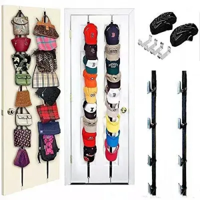 Baseball Cap Display Rack Door Back Wall Felt Hat Holder Hanging Hat Organizers for Bedroom Closet Space Saving 14 Grids