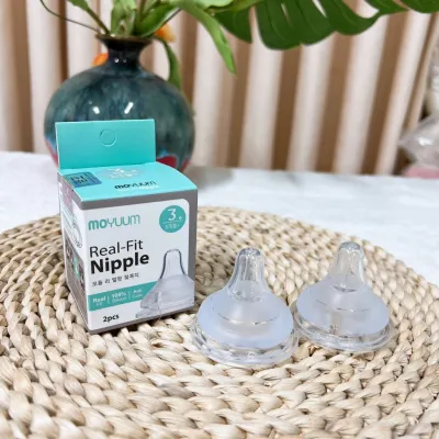 Núm bình sữa Moyuum đủ size chất silicon y tế siêu mềm Núm ti bình sữa Moyuum size 1234