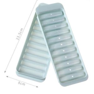Household Ice Cube Mold with Lid 11 Grid Long Stick Silicone Ice Maker Reusable Popsicle Tray Mold Suitable for Bar Kitchen Tools