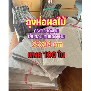 ถุงห่อผลไม้ ถูกนอนกระท้อน ถูกนอนกระสุก ขนาด 25*34 cm เพื่อน 100 ใบ ไม่มีหู ถูกปูน เย็บขอบ ทนแดด-ฝน กันแมลงวางไข่ ห่อและผิวสวย