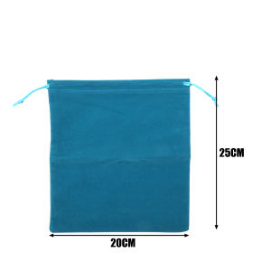 2PCS Fishing Tackle Storage Bag with Drawstring Multifunctional Soft Flocking Material Bags for Outdoor Camping Storage