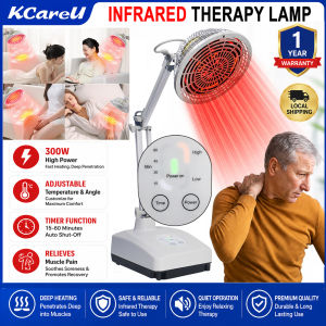 KCareU 300W TDP Heat Lamp Infrared Lamp with Timer Adjustable Angle and Power Physiotherapy Lamp Household Body Muscle Pain Relief Treatment Device 远红外线灯专用加热烤灯