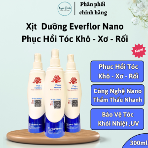 Xịt Dưỡng Everflor Nano [ Mẫu Mới ] Phục Hồi Tóc hư Tổn  Chính Hãng - 300ml