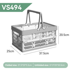 Deli Vusign Collapsible Multi-Purpose Storage Basket with Handles and Thickened Border - New White Foldable Organizer for Home Kitchen Living Room Bathroom