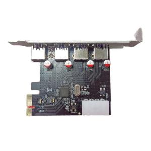 USB3.0 PCIE Expansion Adapter External PCIE Extender PCIE 4 Port USB3.0 Adapter for Desktop