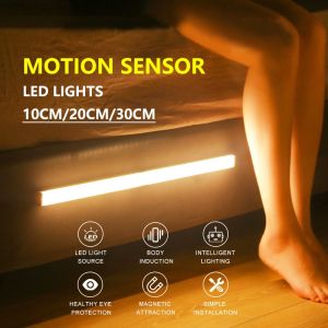 Wardrobe light Night lights Motion Sensor LED Lights Rechargeable Magnetic Cabinet Light Indoor Sensor Light Motion Detector