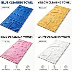 Blue towel Soft Touch Super Absorbent Lint-Free bathroom scene