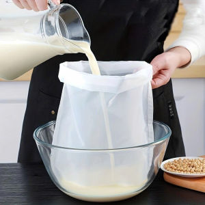 Túi Vải Lưới Lọc Sữa Hạt  Nước Ép Có Dây Rút Tiện Lợi - Túi Lọc Sữa Lọc Rau Má SIêu Mịn Có Thể Tái Sử Dụng / Dụng Cụ Lưới Lọc