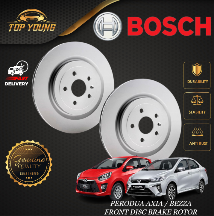 BOSCH PERODUA AXIA / BEZZA FRONT (DEPAN) 100 ORIGINAL BOSCH DISC BRAKE