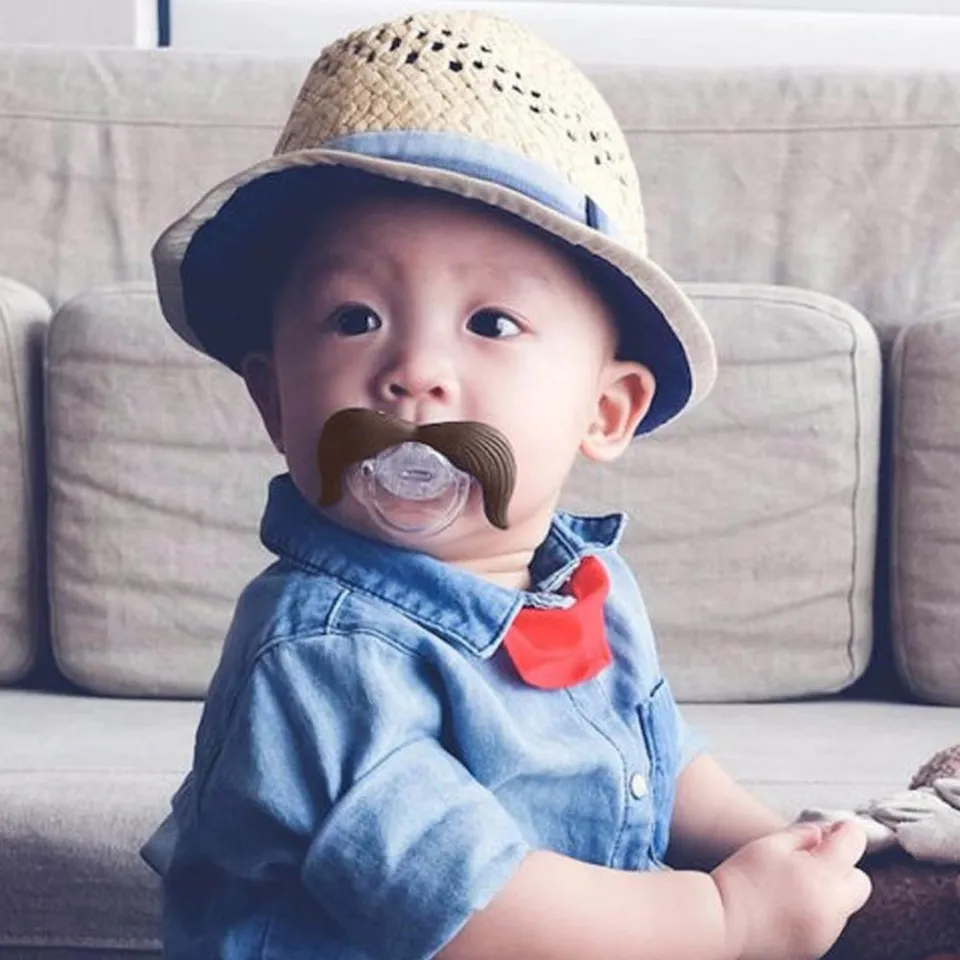 Funny Toddler Baby Mustache Pacifiers Soft Silicone Cute Pacifier