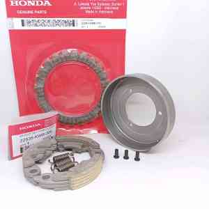 (PROMO) 1 SET KOMPLIT PAKET KOPLING REVO ABSOLUTE BLADE 110 FI REVO FIT INJEKSI / KAMPAS GANDA KWB + RUMAH MANGKOK GANDA GRAND + RANTAI KETENG + PLAT KAMPAS KOPLING / GANDA OTOMATIS REVO 110 REPO APSOLUT BLED NEW / KAMPRAT / SEPROKET LONCENG PRODO KOPLENG