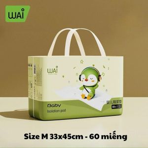 Tấm lót chống thấm WAI thay tã bỉm miếng lót chống thấm dùng 1 lần miếng lót sơ sinh cho bé