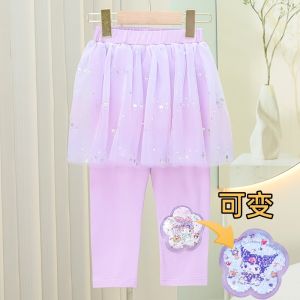 [3-12 years old] Frozen Flip Sequins Tutu Ballerina Children Kids Leggings