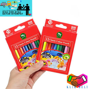 Klik-Beli Pensil 12 Warna Pendek MY PENCIL 12 Classic Color Pencil Coloring Set Anak Anak