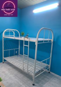 Giường tầng sắt tròn cao cấp- giường tầng người lớn lắp ráp hcm bình dương nhanh