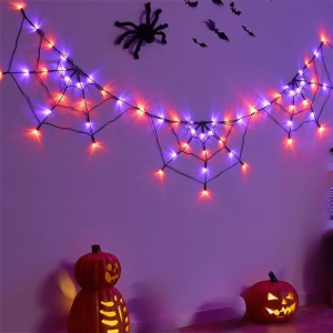 CMIEN7 18 triệu Dây đèn hình mạng nhện Halloween Chống thấm nước Điều khiển từ xa Đèn dây hình mạng nhện Halloween Bền bỉ Tỏa sáng Đèn rèm tiên nữ Đạo cụ tạo không khí