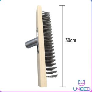 Need 20/30cm Stainless Steel Wire Brush Head Moss Brush Heavy Duty Floor Brush