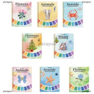 [COD] yixiayun Watercolor Workbooks Coloring Book Beginner Friendly Painting Kit Easy Nature Scenes Paint Set Art Crafts
