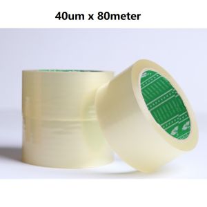 1Pc / 1 Carton OPP Packing Tape 48mm x 80m High Adhesive Clear Carton Sealing Tape /48mm Fragile Tape Wholesale Price