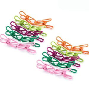 5/ 20ชิ้นคลิปสีอเนกประสงค์ Jepitan Jemuran Baju เหล็กคลิปหนีบอาหารว่างกระเป๋าในครัวที่เก็บของที่ตากผ้าบ้าน